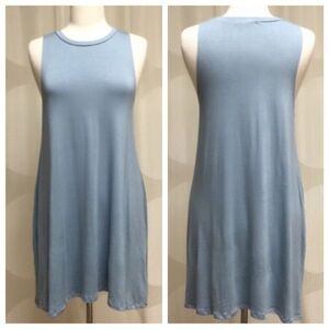 Dusty blue dress, nice weight and so comfy!